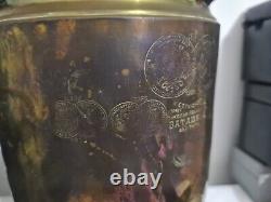 Antique Russian Imperial Brass Samovar Coffee Urn Batashev 1870s Bataweba Large