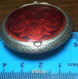 Antique Russian Imperial Enamel Sterling Silver 84 Jewelry Pendant Box Pill Box