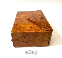 Antique Russian Imperial Faberge Burl Wood Cigarette Case