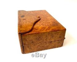 Antique Russian Imperial Faberge Burl Wood Cigarette Case