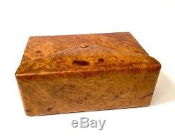 Antique Russian Imperial Faberge Burl Wood Cigarette Case