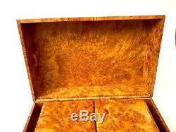 Antique Russian Imperial Faberge Burl Wood Cigarette Case