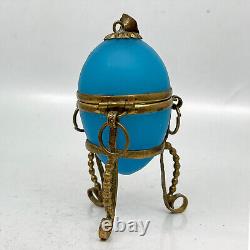 Antique Russian Imperial Glass Opening Easter Egg