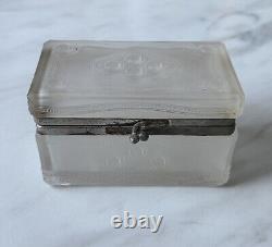 Antique Russian Imperial Glass Tea or Sugar Box