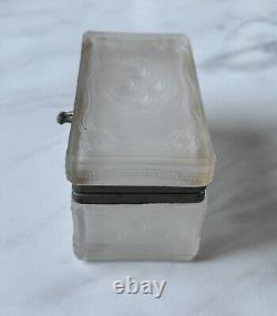 Antique Russian Imperial Glass Tea or Sugar Box