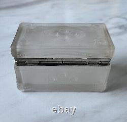 Antique Russian Imperial Glass Tea or Sugar Box