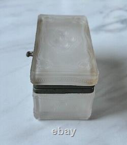 Antique Russian Imperial Glass / Tea or Sugar Box