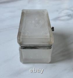 Antique Russian Imperial Glass Tea or Sugar Box