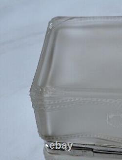 Antique Russian Imperial Glass Tea or Sugar Box