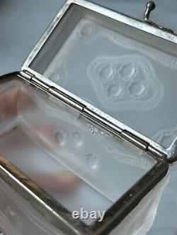 Antique Russian Imperial Glass / Tea or Sugar Box