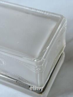 Antique Russian Imperial Glass Tea or Sugar Box