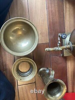 Antique Russian Imperial Igor Batashev Brass Samovar Tea Urn Tula Stamp With Bowl