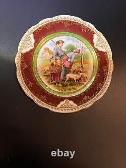 Antique Russian Imperial Kuznetsov Porcelain Wall Plaque Plate 18 Cm