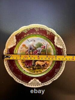 Antique Russian Imperial Kuznetsov Porcelain Wall Plaque Plate 18 Cm