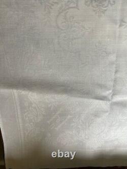 Antique Russian Imperial Linen Damask Napkin Tsar Nicholas II Romanov 1910-1911