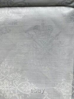 Antique Russian Imperial Linen Damask Napkin Tsar Nicholas II Romanov 1910-1911