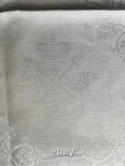 Antique Russian Imperial Linen Damask Napkin Tsar Nicholas II Romanov 1910-1911