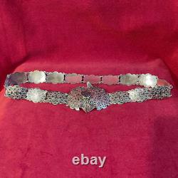 Antique Russian Imperial Niello 84 Silver Belt