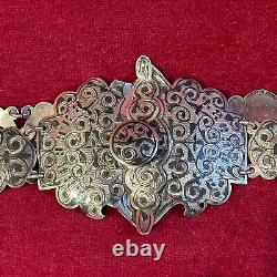 Antique Russian Imperial Niello 84 Silver Belt