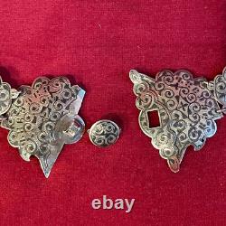 Antique Russian Imperial Niello 84 Silver Belt