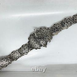 Antique Russian Imperial Niello 84 Silver Belt