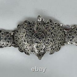 Antique Russian Imperial Niello 84 Silver Belt
