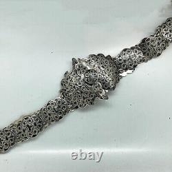 Antique Russian Imperial Niello 84 Silver Belt