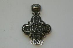 Antique Russian Imperial Pendant Box Cross Sterling Silver 84 Christian Jewelry