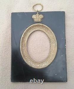 Antique Russian Imperial Picture Frame With Russian Royal Crown First Half 19 C