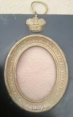 Antique Russian Imperial Picture Frame With Russian Royal Crown First Half 19 C