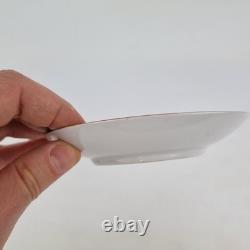 Antique Russian Imperial Porcelain Cup And Saucer Painted Flowers Green Ground