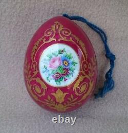 Antique Russian Imperial Porcelain Factory Easter Egg Large