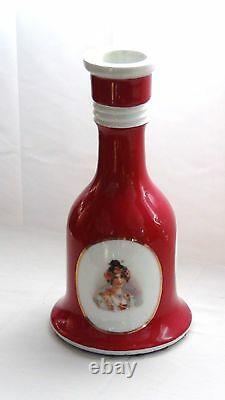 Antique Russian Imperial Porcelain Hookah Base By F. Gardner With Lady's Portrait