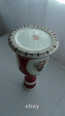 Antique Russian Imperial Porcelain Hookah Base By F. Gardner With Lady's Portrait