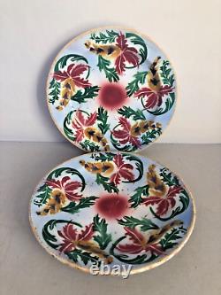 Antique Russian Imperial Pottery Two Plate by M. C. Kuznezova Co