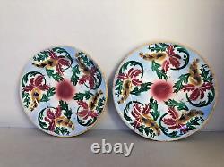 Antique Russian Imperial Pottery Two Plate by M. C. Kuznezova Co