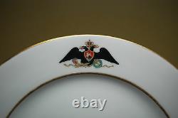 Antique Russian Imperial Royal Family Tzar Palace Porcelain Old Dinner Plates