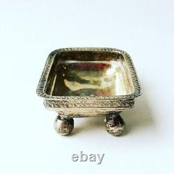 Antique Russian Imperial Salt Cellar Silver 84