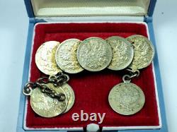 Antique Russian Imperial Silver Brooch 5 Kopeck Kopek 8 Coin 1870 1816 1905 etc