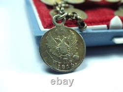 Antique Russian Imperial Silver Brooch 5 Kopeck Kopek 8 Coin 1870 1816 1905 etc