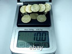 Antique Russian Imperial Silver Brooch 5 Kopeck Kopek 8 Coin 1870 1816 1905 etc