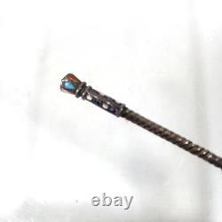 Antique Russian Imperial Silver Cloisonne Enamel Spoon Twist stem Marked