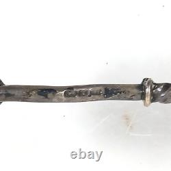 Antique Russian Imperial Silver Cloisonne Enamel Spoon Twist stem Marked