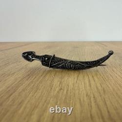 Antique Russian Imperial Silver Dagger Brooch 84th Assay Rare Original Antique Russian Imperial Silver Dagger Brooch 84th Assay Rare Original