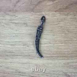 Antique Russian Imperial Silver Dagger Brooch 84th Assay Rare Original Antique Russian Imperial Silver Dagger Brooch 84th Assay Rare Original