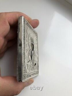 Antique Russian Imperial Silver Icon 84, Antique Silber 84