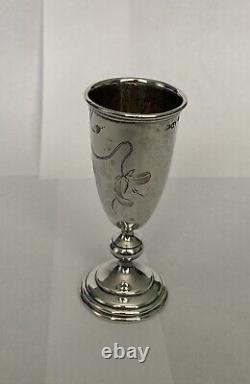 Antique Russian Imperial Silver Kiddush Cup Arts & Crafts