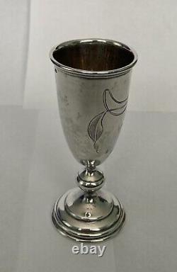 Antique Russian Imperial Silver Kiddush Cup Arts & Crafts