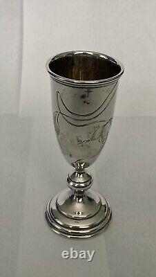 Antique Russian Imperial Silver Kiddush Cup Arts & Crafts