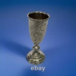 Antique Russian Imperial Silver Kiddush Cup Arts & Crafts